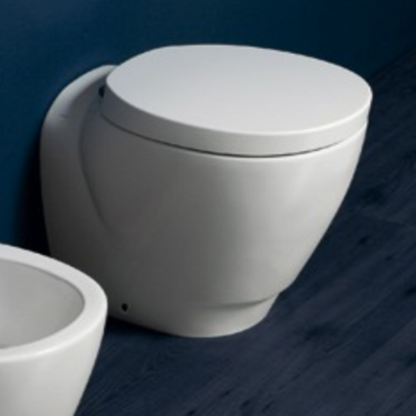 Simas Bohemien унитаз напольный 36,5х53,5см, с белым сиденьем микролифт, фурнитура хром