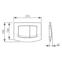 TECEambia Панель смыва с двумя клавишами, цвет пергамон