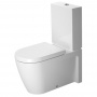 Duravit Унитаз моноблок приставной 72.5х37cм, слив универсальный, с креплением, с бачком на 4,5 л с механизмом слива хром, с сиденьем, цвет: белый