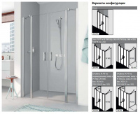 KERMI Pega PTF Душевая дверь 160х200см., серебро+klar+clean