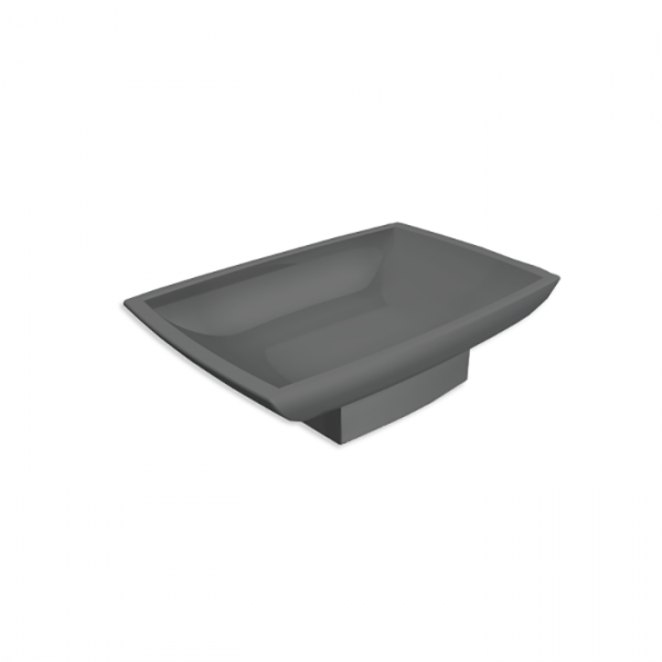 Bertocci Grace Мыльница керамическая, цвет: черый матовый