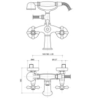 Смеситель для ванны Bongio Axel, цвет: золото