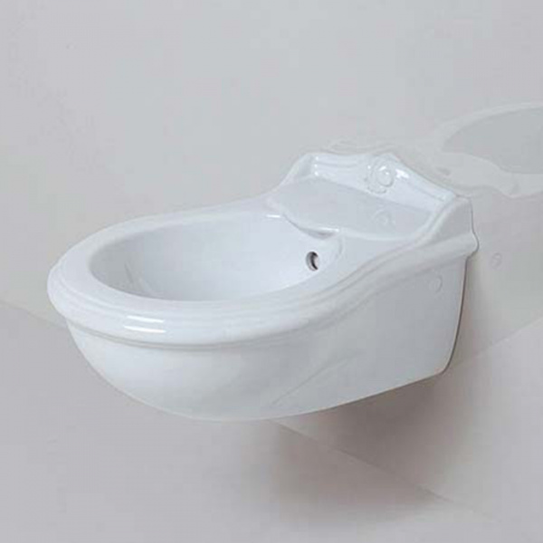 AZZURRA JUBILAEUM биде подвесное 55х40см, с 1 отв под смеситель, с креплением KIT2000CF, цвет: белый