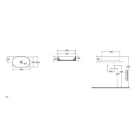 Azzurra Раковина-чаша 49х30х12 см, без отв., цвет: белый
