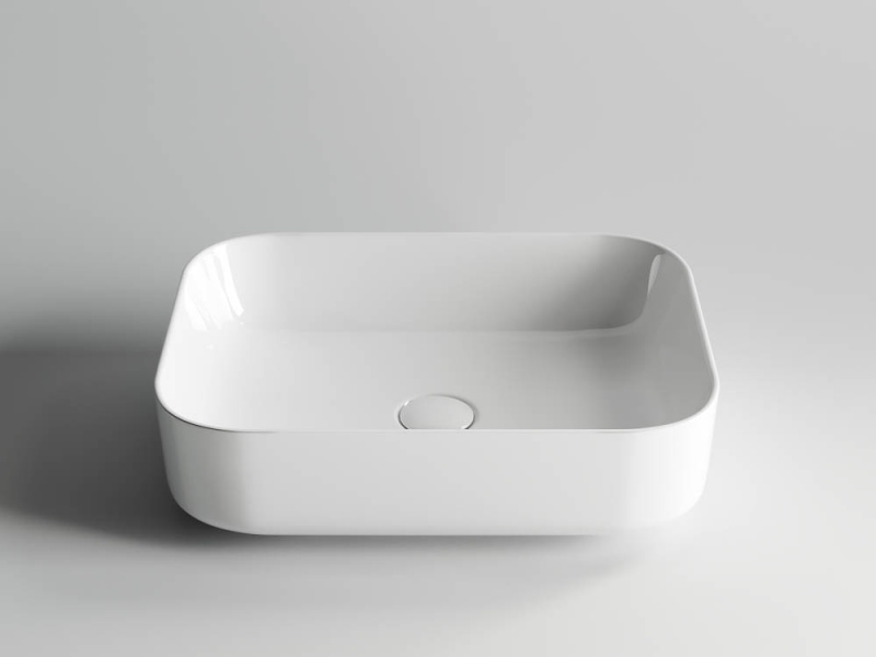 Умывальник чаша накладная прямоугольная Element 500*390*130мм Ceramica Nova белый CN6011