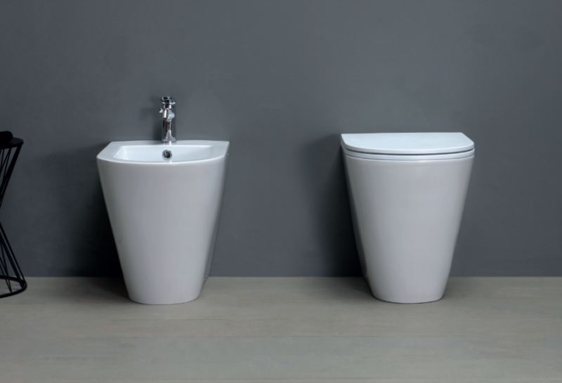 AZZURRA FORMA Унитаз приставной 54х37х43см слив универсальный, антигрязевое покрытие, с креплением, цвет: белый