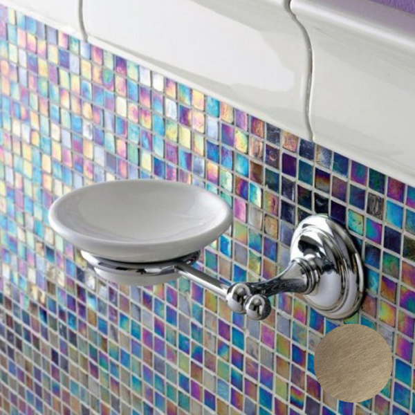 Sbordoni Calla Мыльница с держателем, подвесная, цвет: керамика/бронза