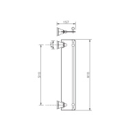 Nicolazzi Teide Chic Полочка стеклянная, украшенная камнем, подвесной,  цвет: хром
