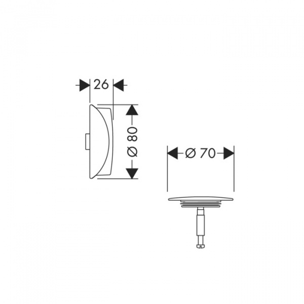 Hansgrohe Flexaplus Набор для слива-перелива, цвет: черный матовый