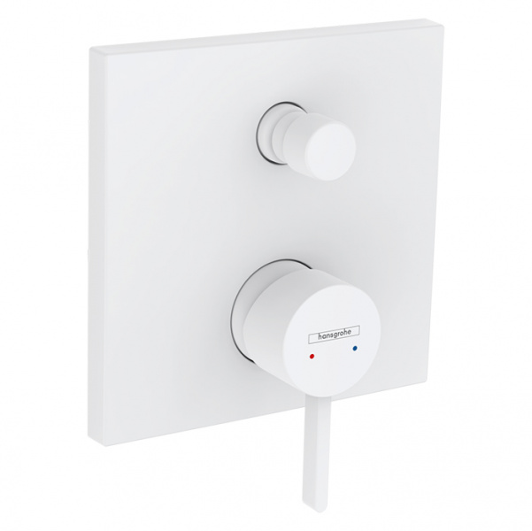 Hansgrohe Finoris Смеситель для душа, встраиваемый, с переключателем потоков на 2 положения, внешняя часть, цвет: белый матовый