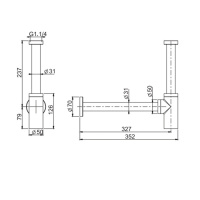 Carlo Frattini Spillo Steel Сифон для раковины, цвет: INOX