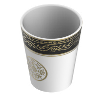 THG Marquise noir décor Or Стакан керамический, настольный, декор черный/золото, цвет: белый