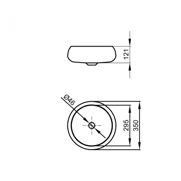 Bette Craft Раковина-чаша 35х35х12 cм, без отв., на столешницу, без перелива, цвет: флинт 414