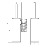 Gessi Rilievo Ершик подвесной, цвет: nero XL