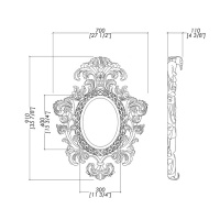 Devon&Devon Salom Зеркало 70x91 см, цвет: серый