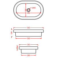 Artceram Fuori Scala Раковина 58х36 см, без отв., цвет: arancio cammeo