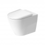 Duravit D-Neo Унитаз напольный 37х58х40 см, безободковый, слив в стену, WonderGliss, цвет: белый