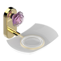 THG Rose Мыльница стеклянная, подвесная, цвет: золото/розовый