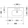 Duravit DuraStyle Раковина 80х48 см, 3 отв., цвет: белый