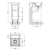 Gessi Eleganza Раковина 56х42 см, без отв., накладная/встраиваемая, без перелива, цвет: белый