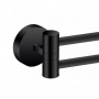 Decor Walther Basic HTH2 Полотенцедержатель двойной 40см, поворотный, подвесной, цвет: черный матовый