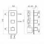 Bossini Rectangular Термостат для душа, встраиваемый, с девиаторм/запорным вентилем на 2 - 4 выхода, уст-ка верт/гор., цвет: хром