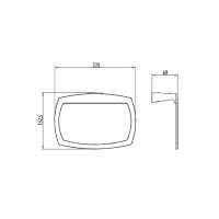 Gattoni Boomerang Полотенцедержатель квадратный 22х15.3см, подвесной, цвет: хром