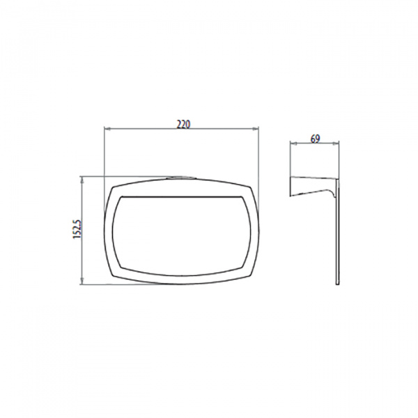 Gattoni Boomerang Полотенцедержатель квадратный 22х15.3см, подвесной, цвет: хром