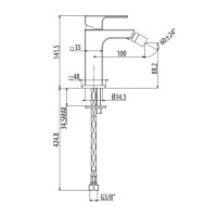 Gattoni Kubik Смеситель для биде, цвет хром