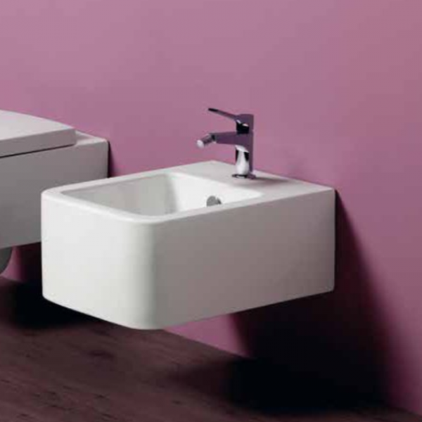 SIMAS Flow Биде подвесное 36х50см с 1отв под смеситель, цвет: белый