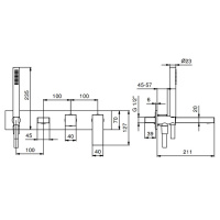 Fantini Mint Смеситель для ванны, встраиваемый, цвет: нержавеющая сталь