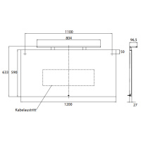 EMCO Зеркало со LED подсветкой, B120xH59см
