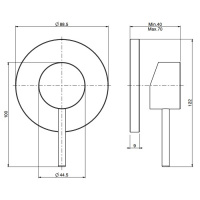Carlo Frattini Spillo Up Встроенный смеситель для душа, цвет: хром
