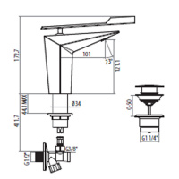 Gattoni Fly Смеситель для раковины однорычажный, цвет: хром