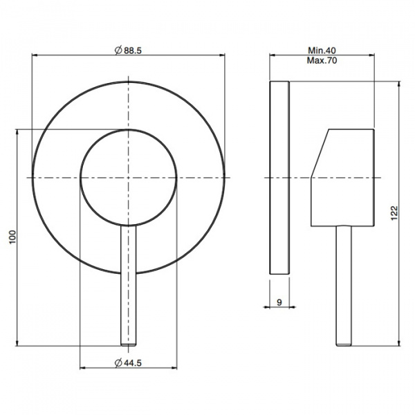 Carlo Frattini Spillo Up Встроенный смеситель для душа, цвет: хром