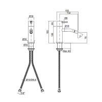 Antonio Lupi Ayati Смеситель для биде, на 1 отв., излив: 155мм, цвет:полированная сталь