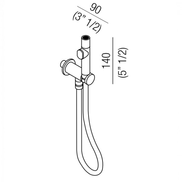 Agape Al dente Гидроершик для биде, без регулятора температуры, цвет: оранжевый