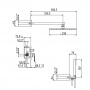 Gattoni Soffio Душевой комплект с встраиваемым смесителем, верхн душ 25х25см., ручн душ, шланг 150см, цвет: черный матовый