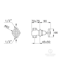 Stella Italica Встраиваемый смеситель 0/154 без излива, цвет: хром