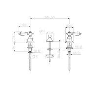 Carlo Frattini Herend Chic Cмеситель на биде на 3 отверстия, ручки Swarovski, цвет: хром
