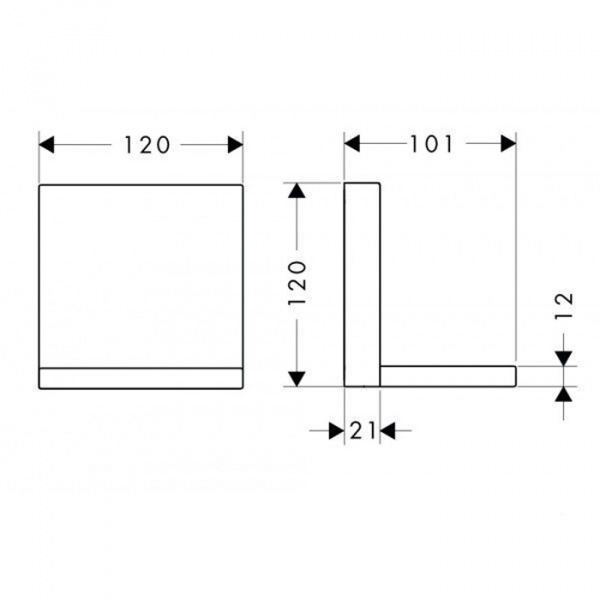 Axor ShowerCollection Короткая полочка, подвесная, цвет: хром