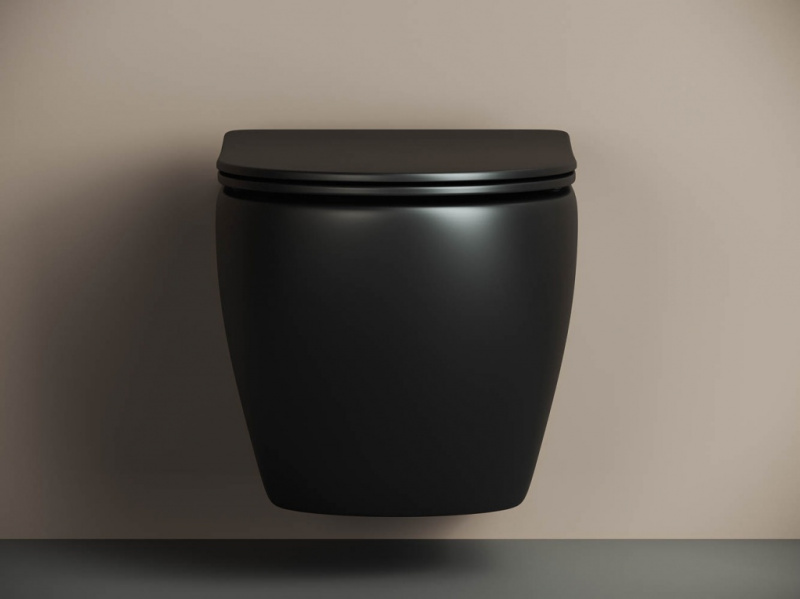 Подвесной унитаз Metropol Rimless Ceramica Nova чёрный матовый CN4002MB