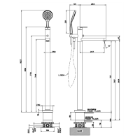 Gessi Встраиваемая часть напольного смесителя для ванны