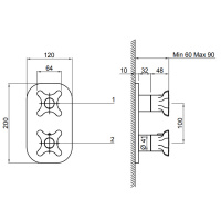 Antonio Lupi Timbro Смеситель для душа, термостатический, цвет: хром