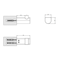 Gessi Rilievo Крючок одинарный, подвесной, цвет: хром