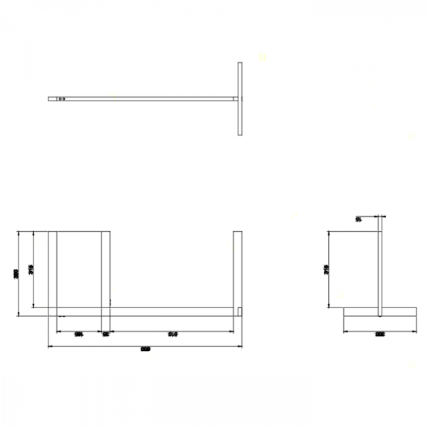 Gessi Rettangolo Полотенцедержатель 80см., двойной напольный, цвет: хром