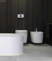 KNIEF Moon унитаз подвесной безободковый  59х39х36 см, с подсветкой ,  цвет: белый матовый