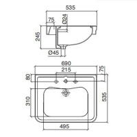 Sbordoni Neoclassica Раковина 69х53.5х68 см, 1 отв., на колонне, цвет: белый