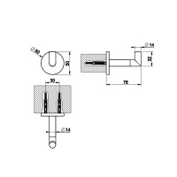 Gessi Anello Крючок подвесной, цвет: хром