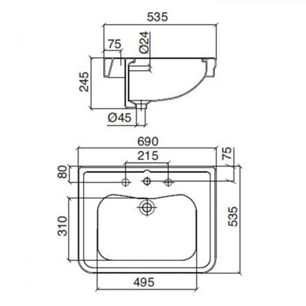 Sbordoni Neoclassica Раковина 69х53.5х68 см, 1 отв., на колонне, цвет: белый